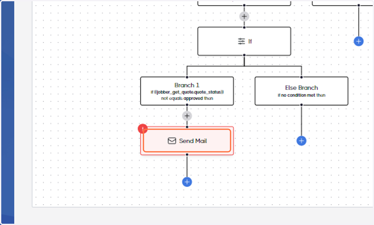 Click on the Send Mail node