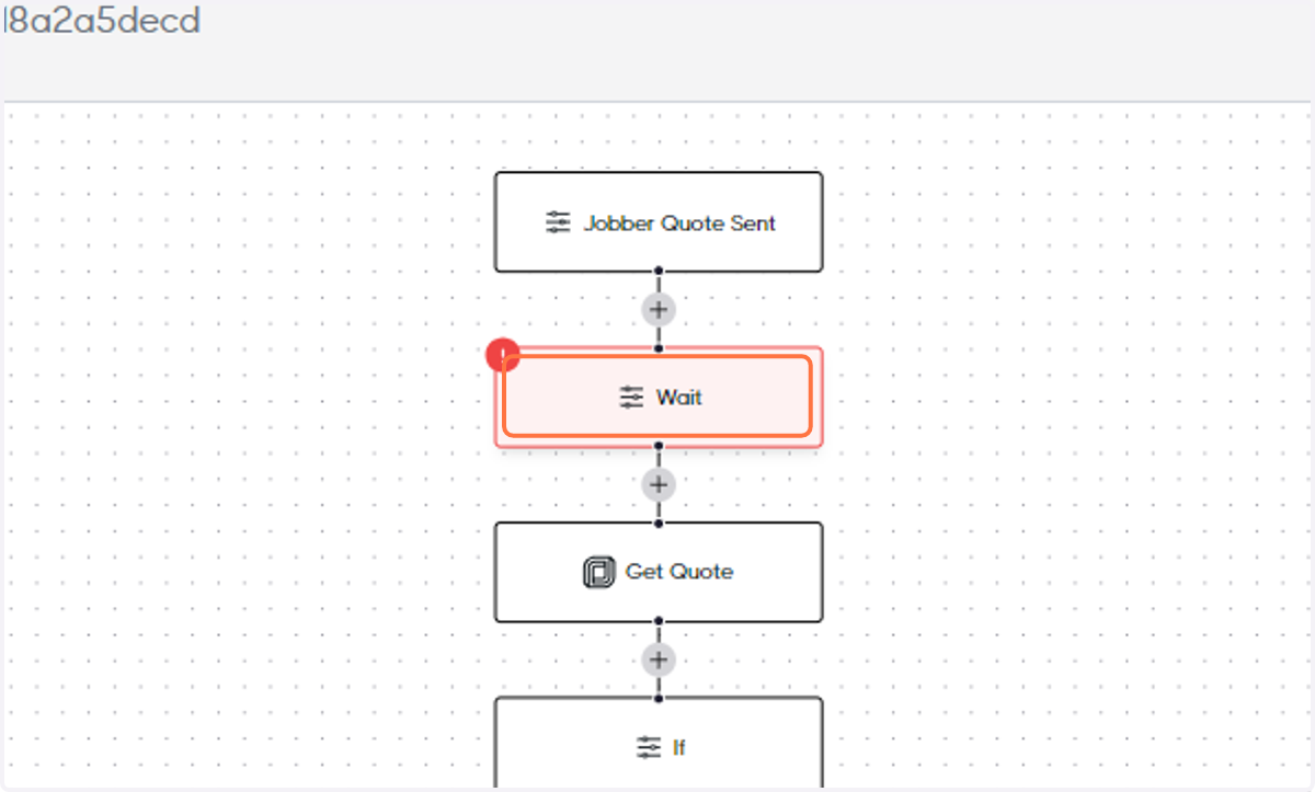 Click on the Wait node.