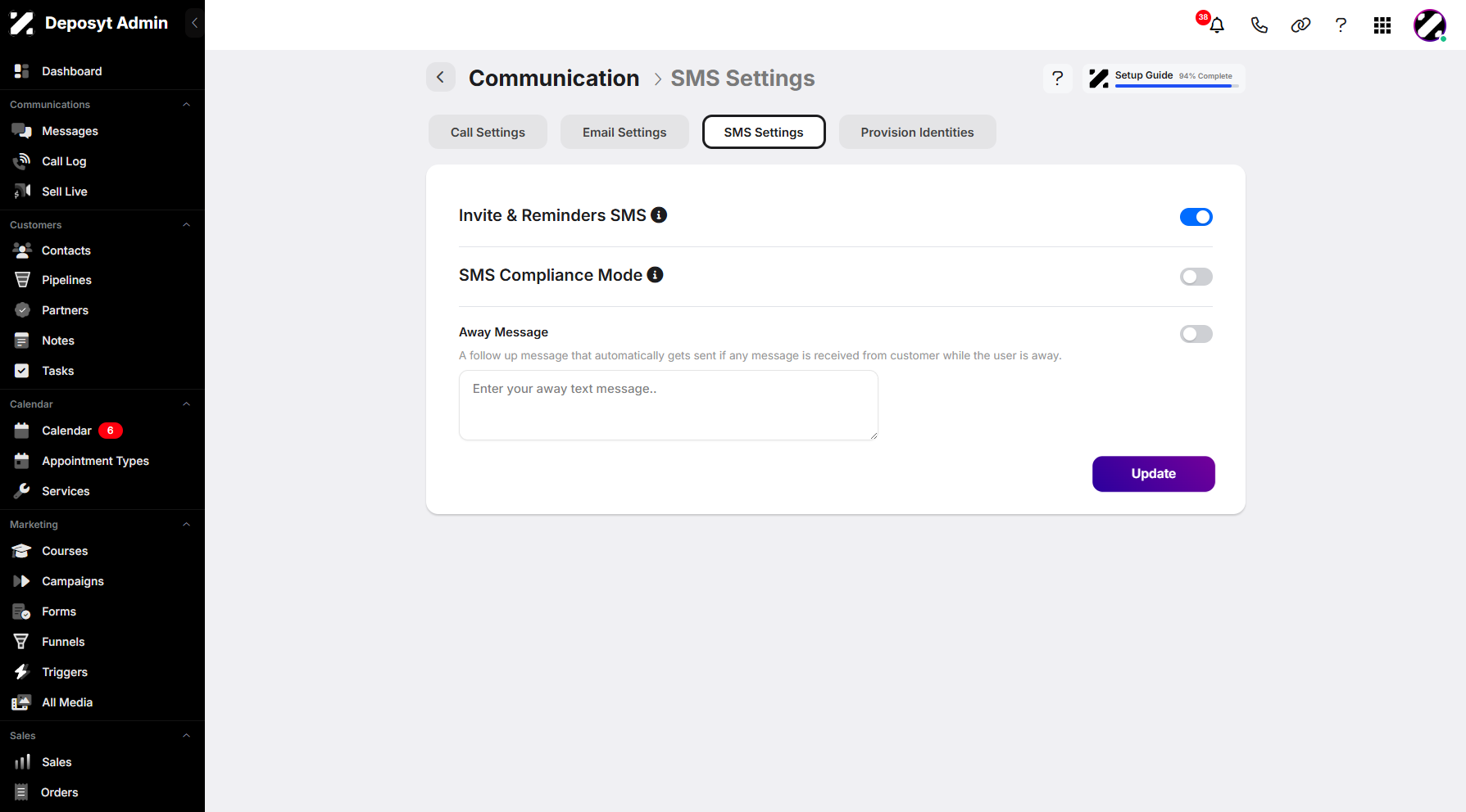 Step 8: Once everything is set, click Update to save and apply the changes.