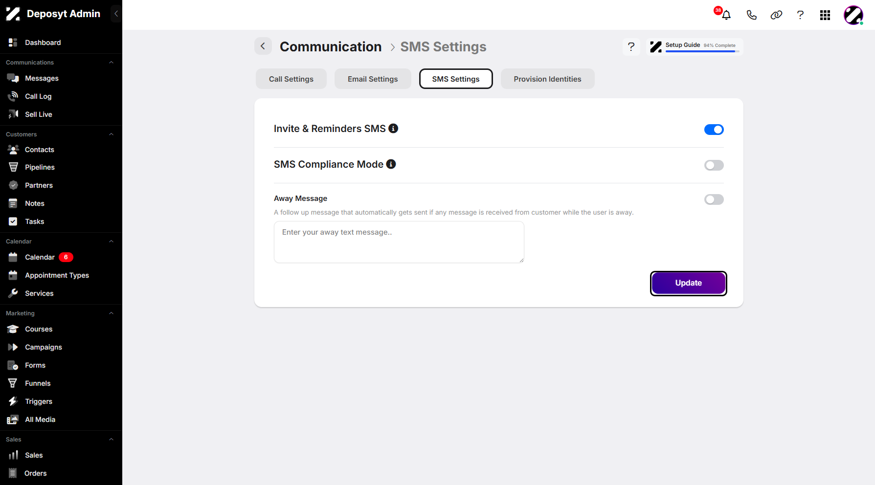 Step 8: Once everything is set, click Update to save and apply the changes.