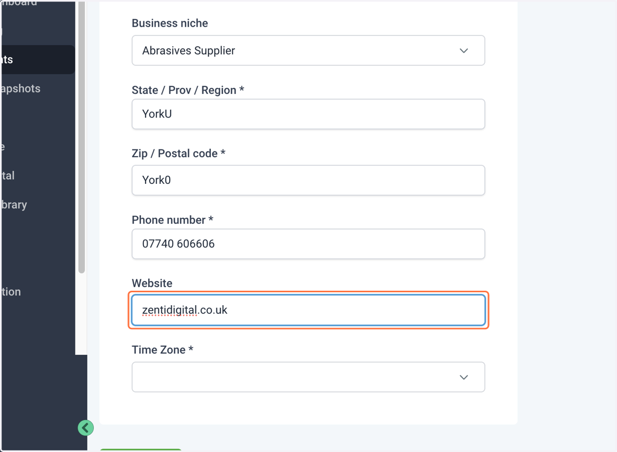 Type "zentidigital.co.uk"