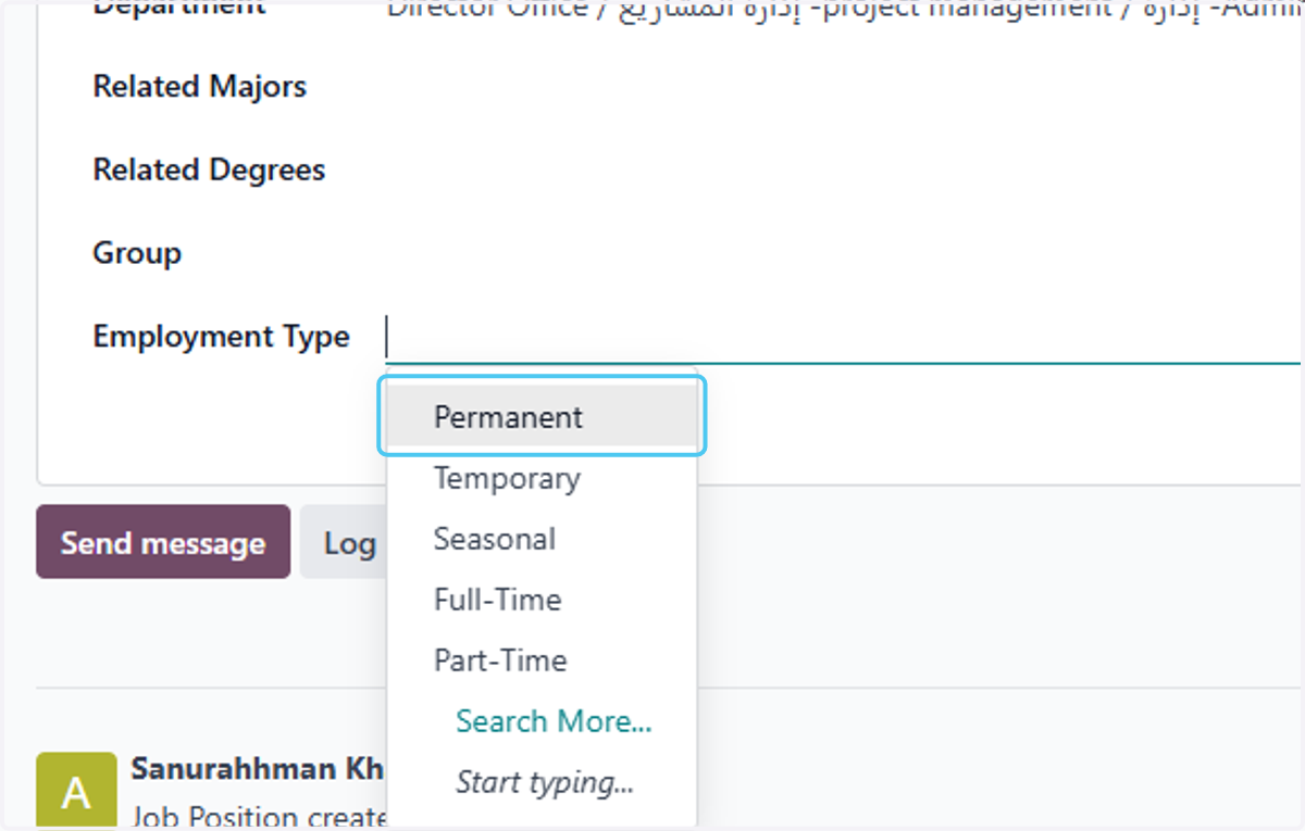 Click on Permanent