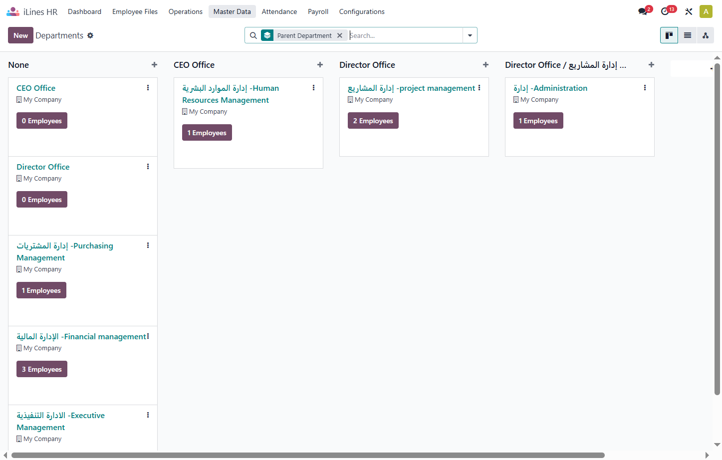 Click on Master Data for Creation of Job Position