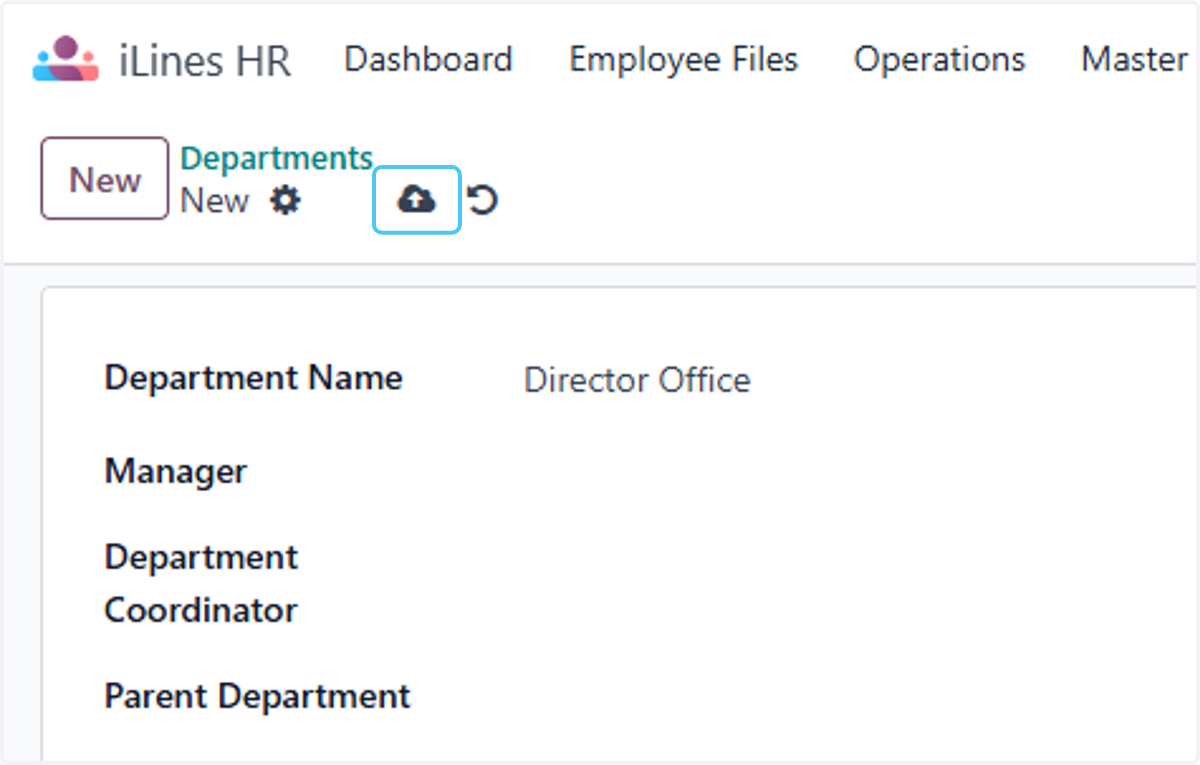 Click on Save manually finally the Department is Created