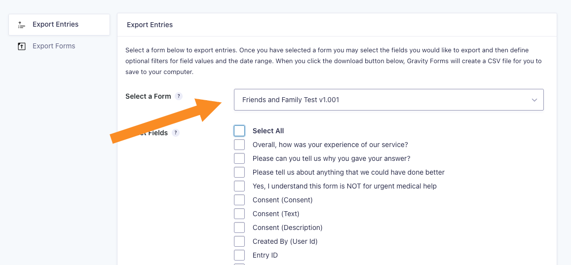 Select Friends and Family Test v1.001
