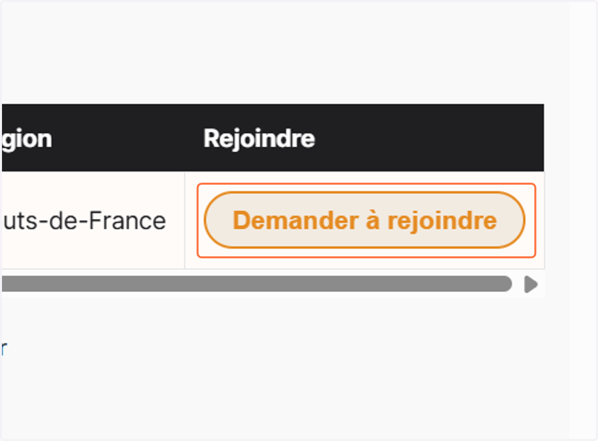 Cliquer sur Demander à rejoindre