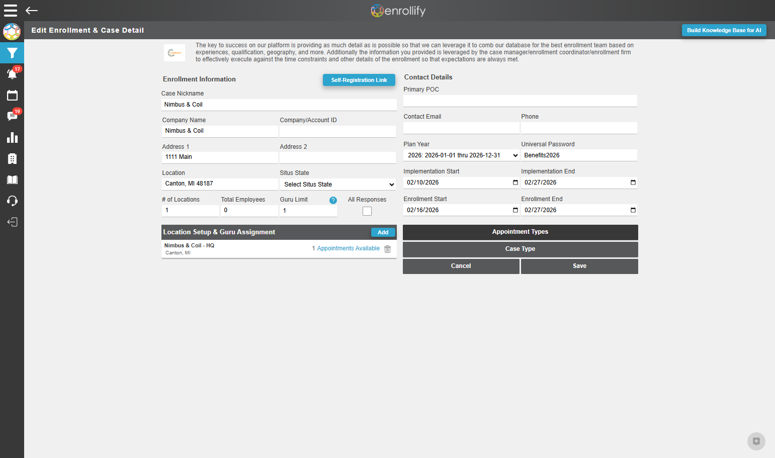 Click on Appointment Types
