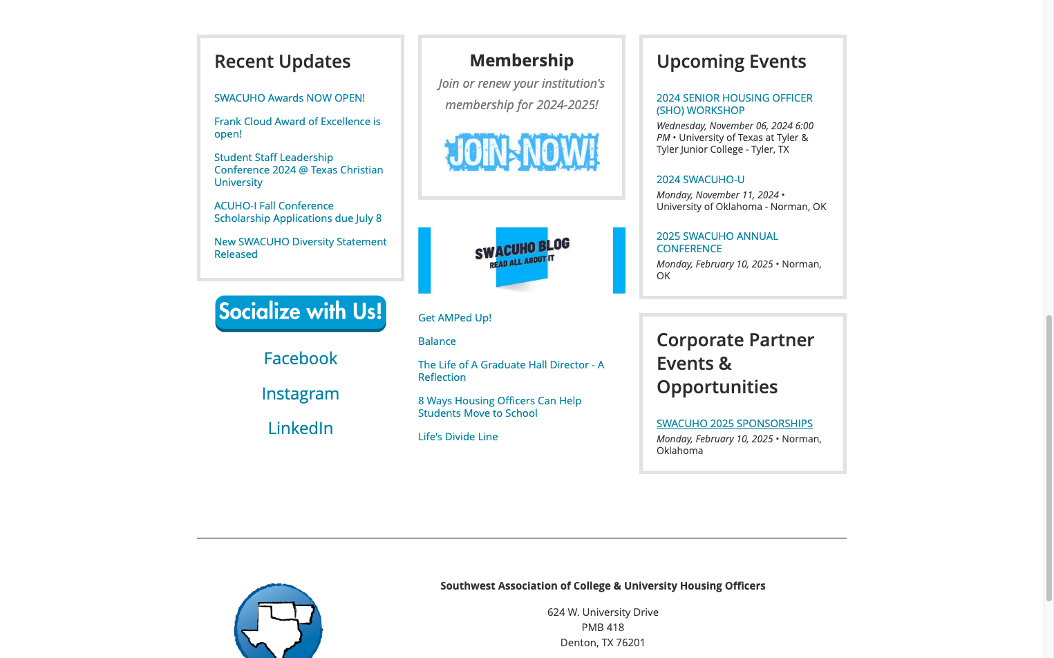 Click on SWACUHO 2025 SPONSORSHIPS