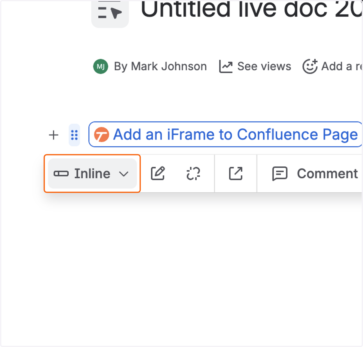 Click on Inline