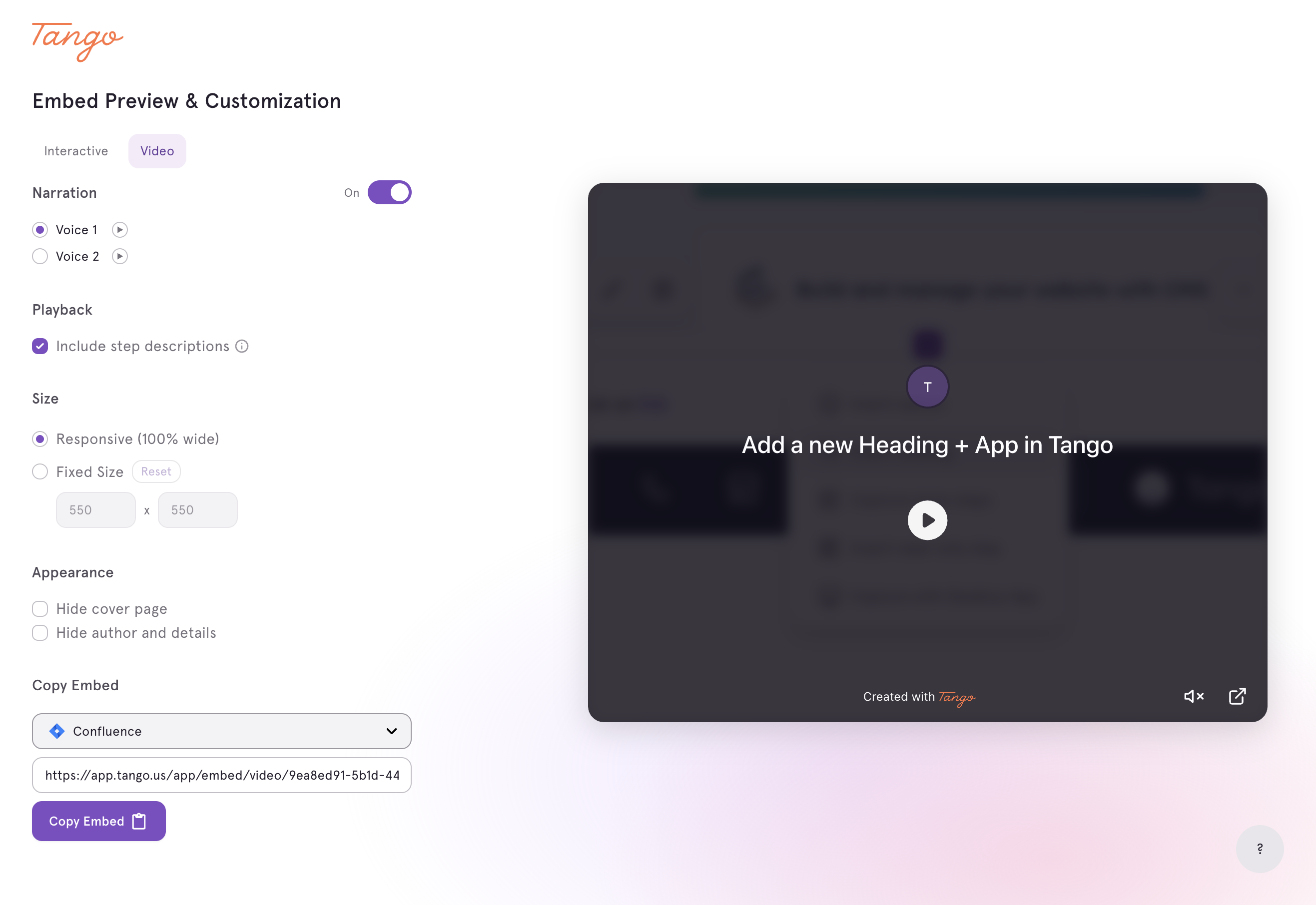 Click on the drop-down to see the list of applications