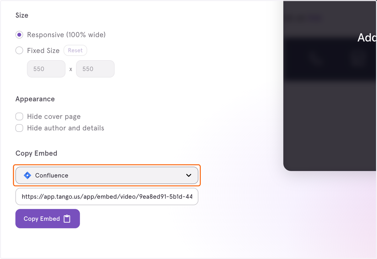 Click on the drop-down to see the list of applications