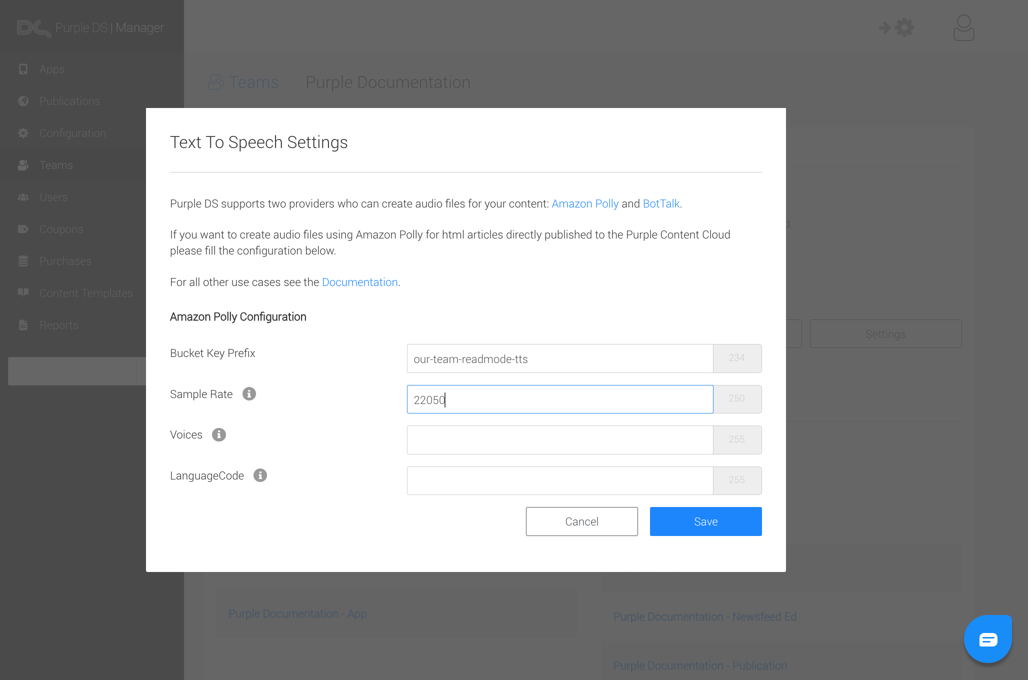Next to 'Sample Rate' paste the desired sample rate for defining the audio quality