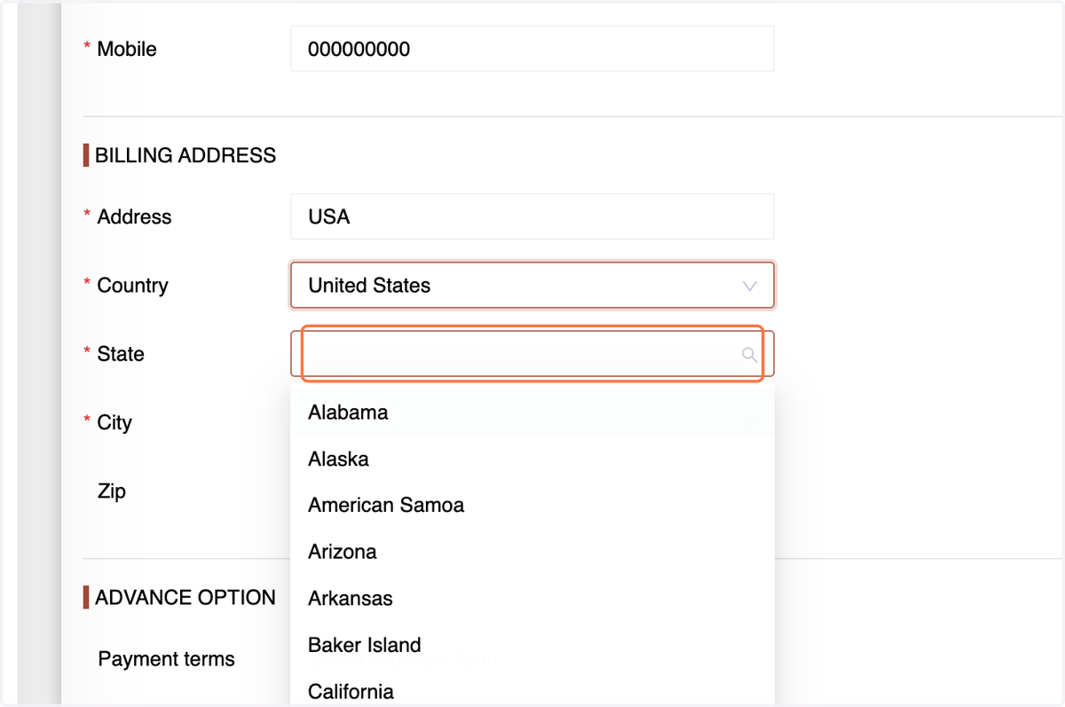State: If applicable, specify the state or region within the country.