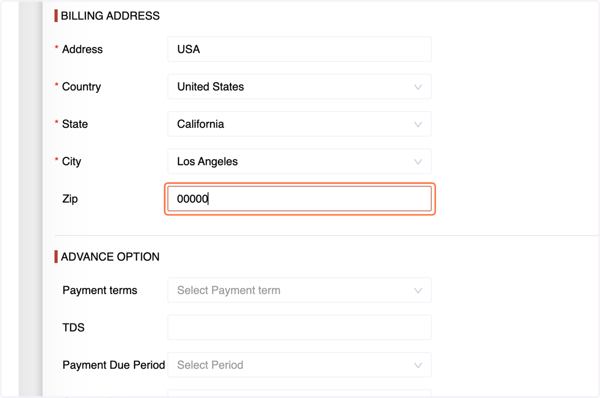 Zip Code: Enter the postal or zip code of your location.