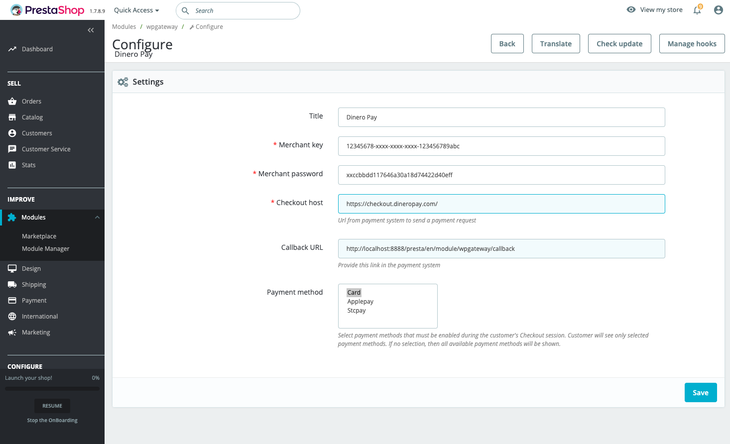 Provide this URL as it is to Dinero Pay team so that you can receive an update on the transaction status