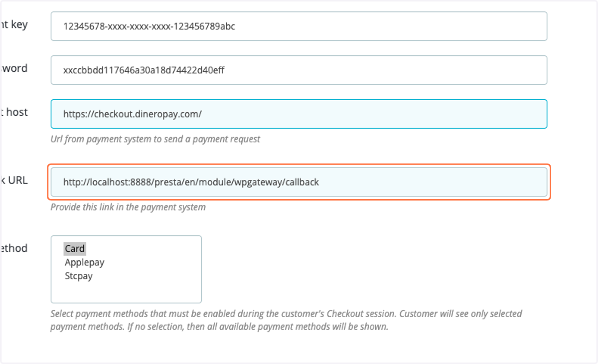 Provide this URL as it is to Dinero Pay team so that you can receive an update on the transaction status