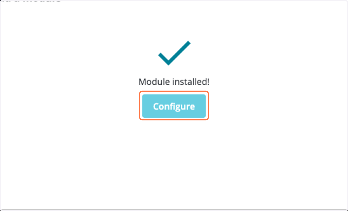 Once it's uploaded click on configure