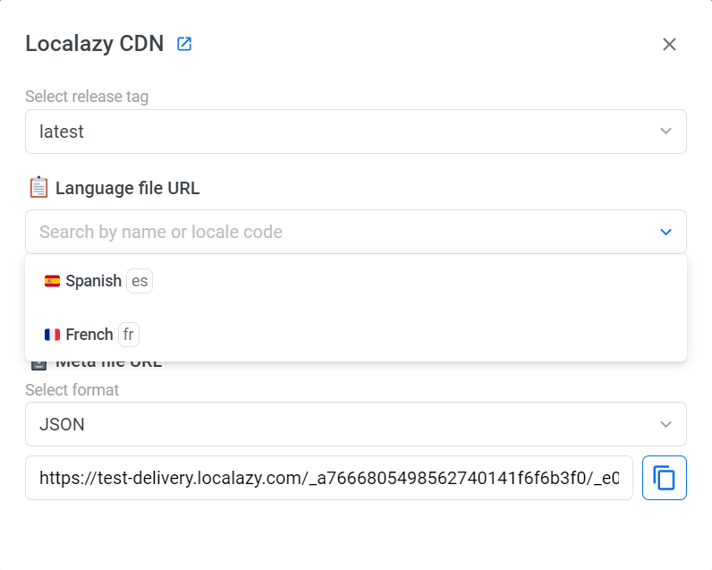 Language file URL option
