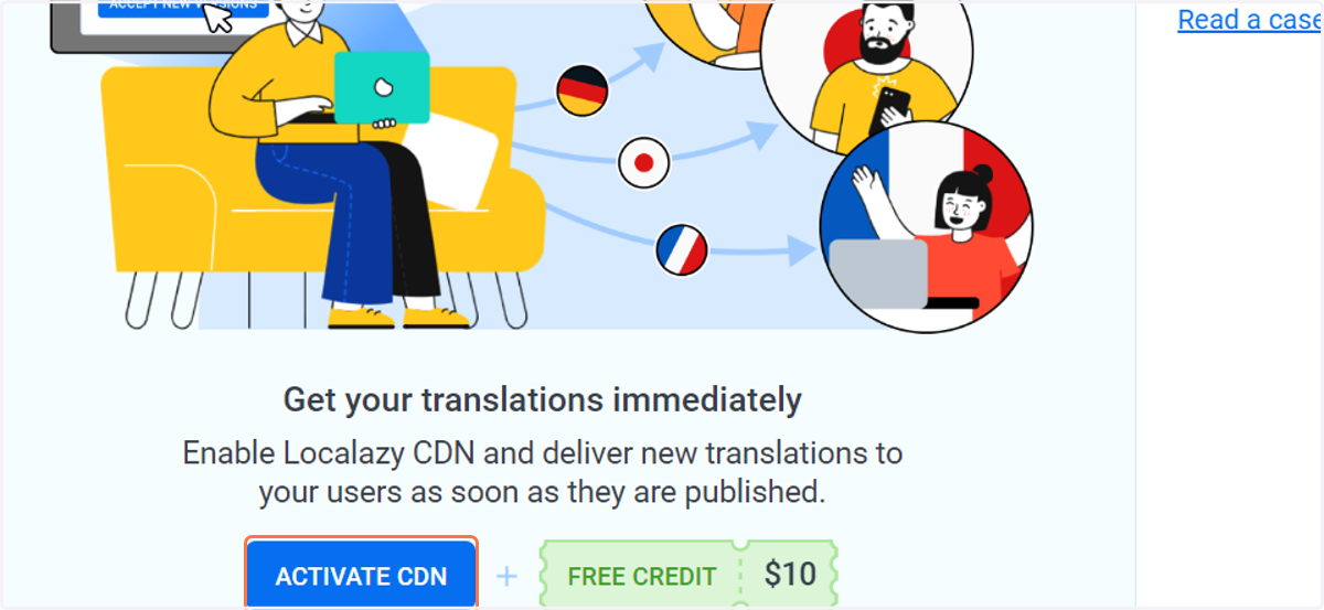 Click on the ACTIVATE CDN button.