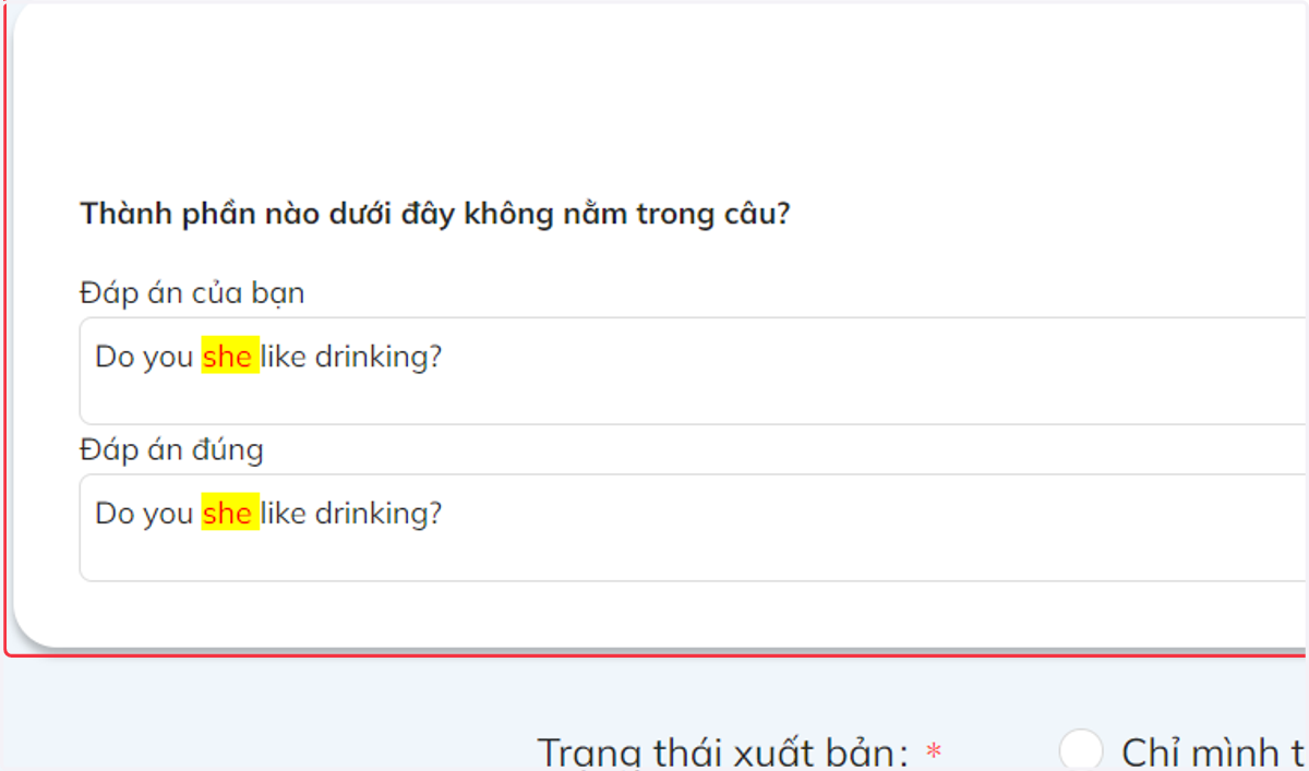 Màn hình sẽ hiện lên kết quả