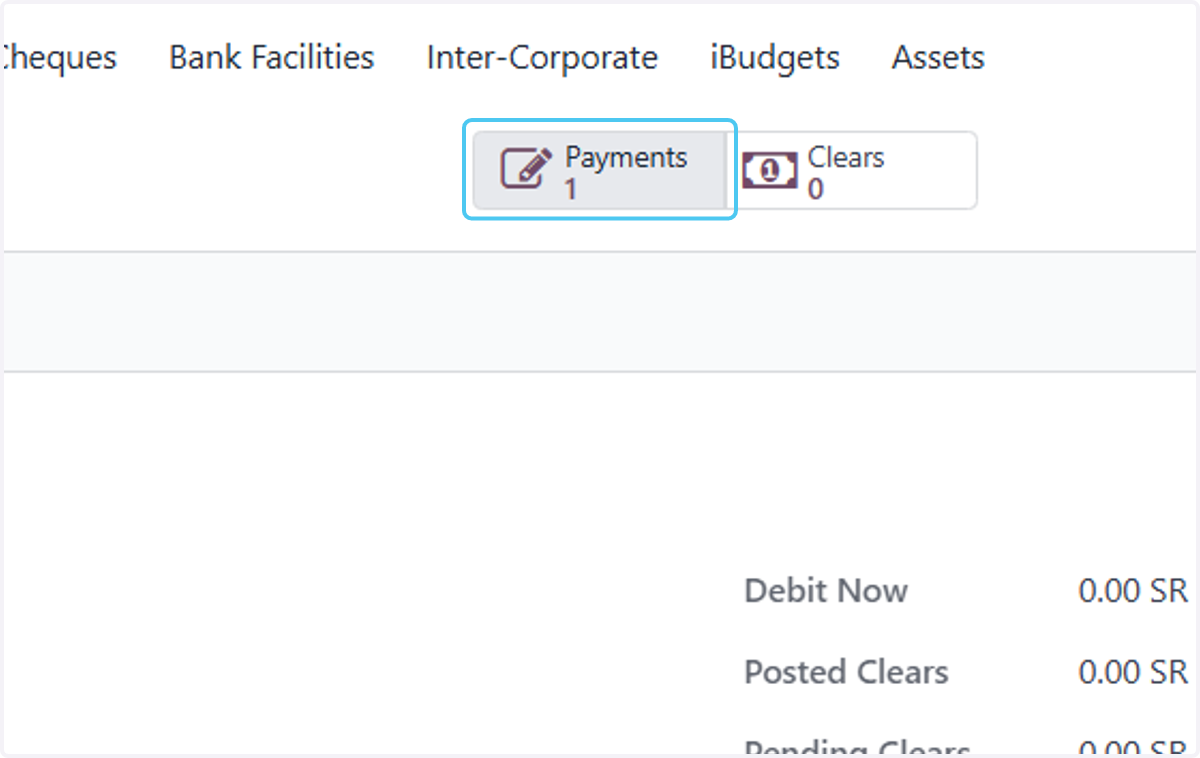 Click on Payments