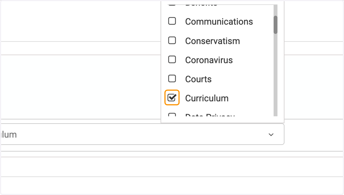 Select the Tag(s) you'd like to include