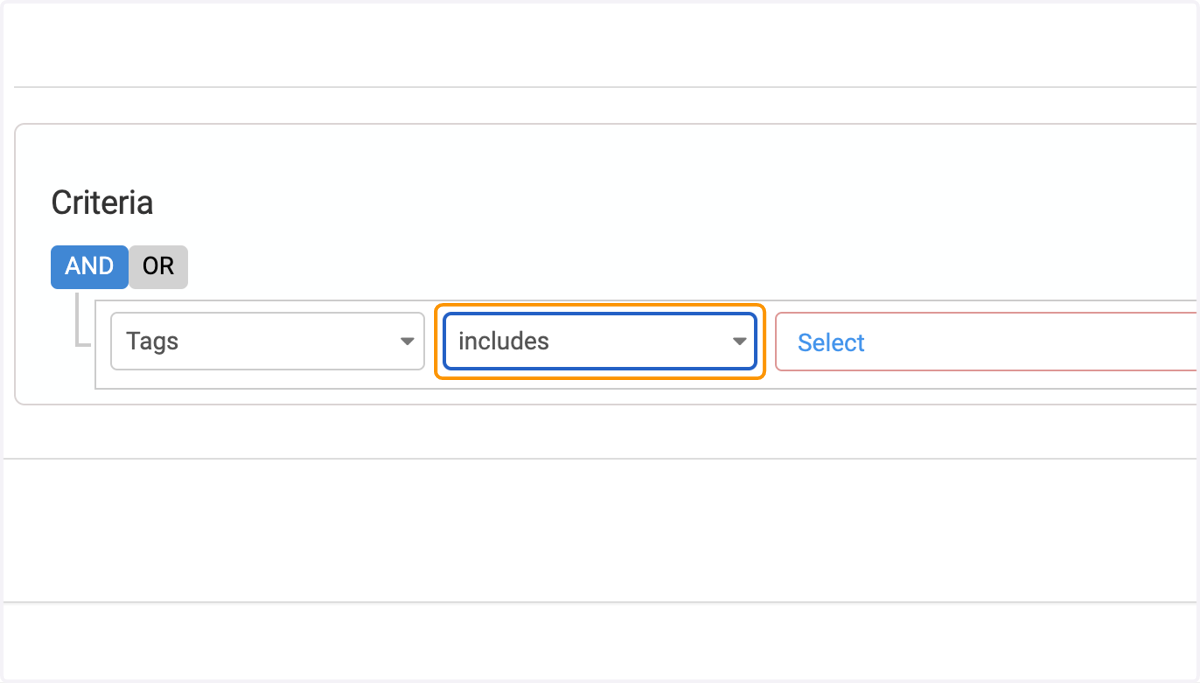 Select includes