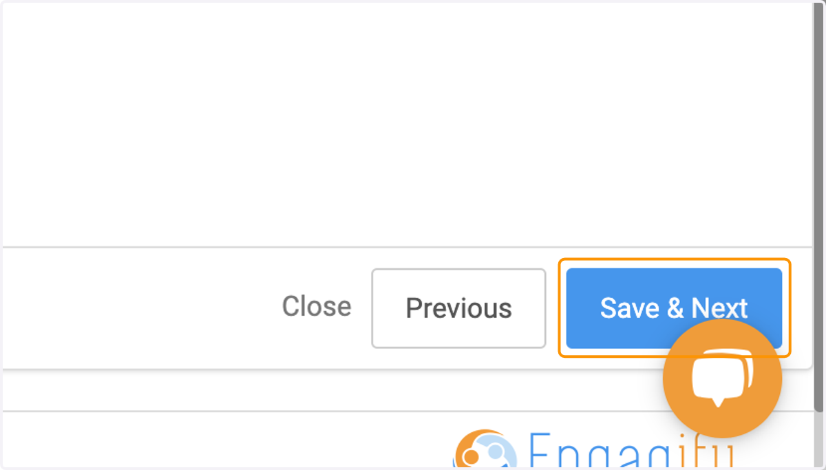 Click on Save & Next
