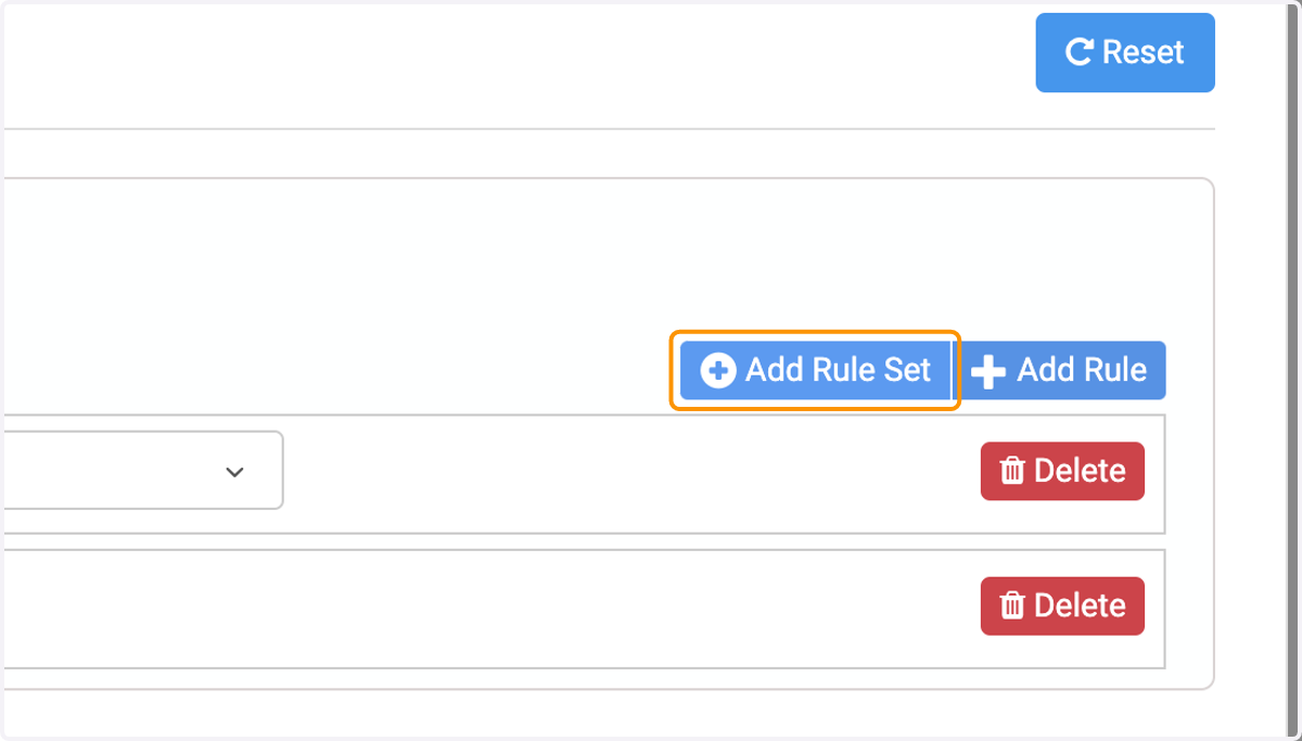 Add Additional Rule Sets or Rules