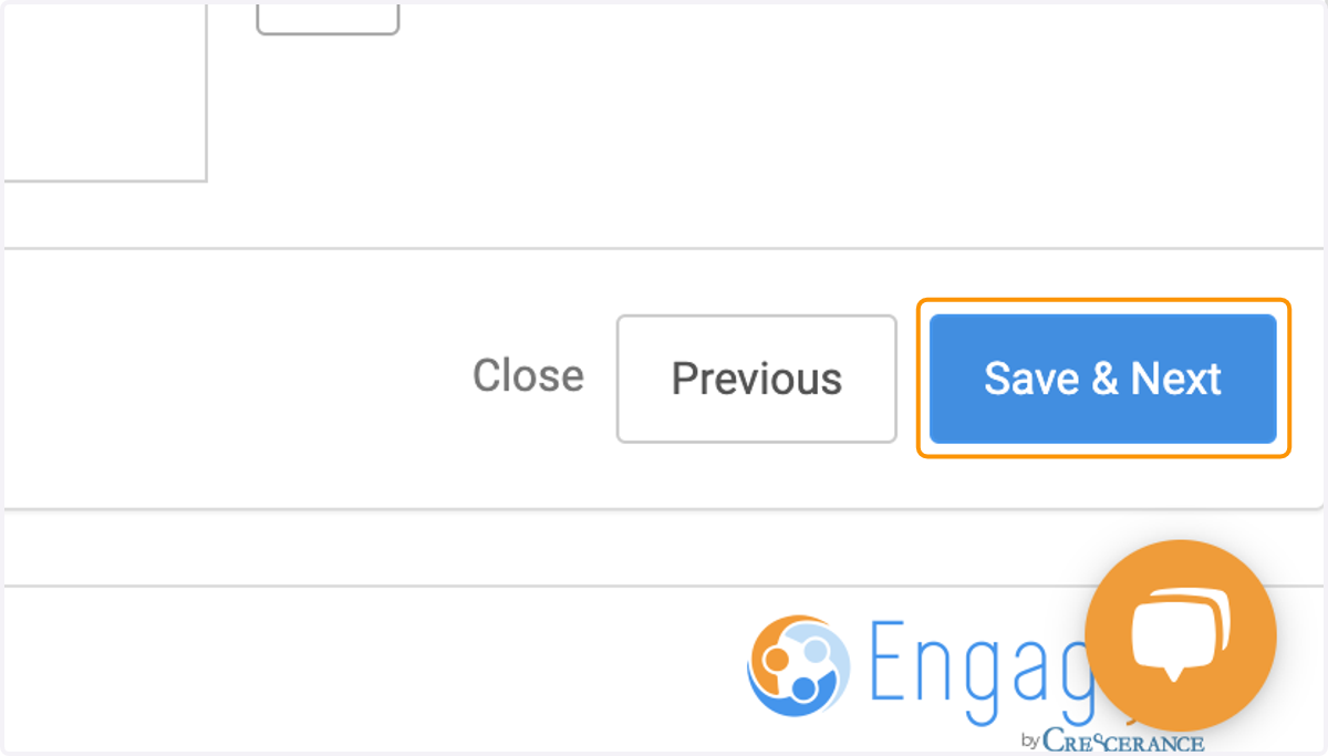 Click on Save & Next