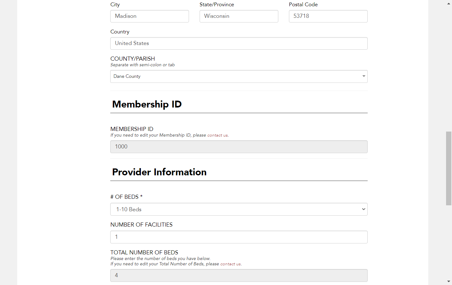 Scroll down to find your Membership ID