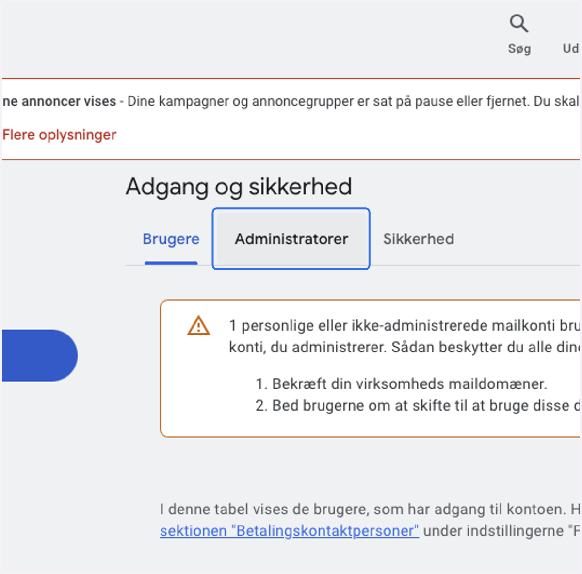 Click on Administratorer // Admin