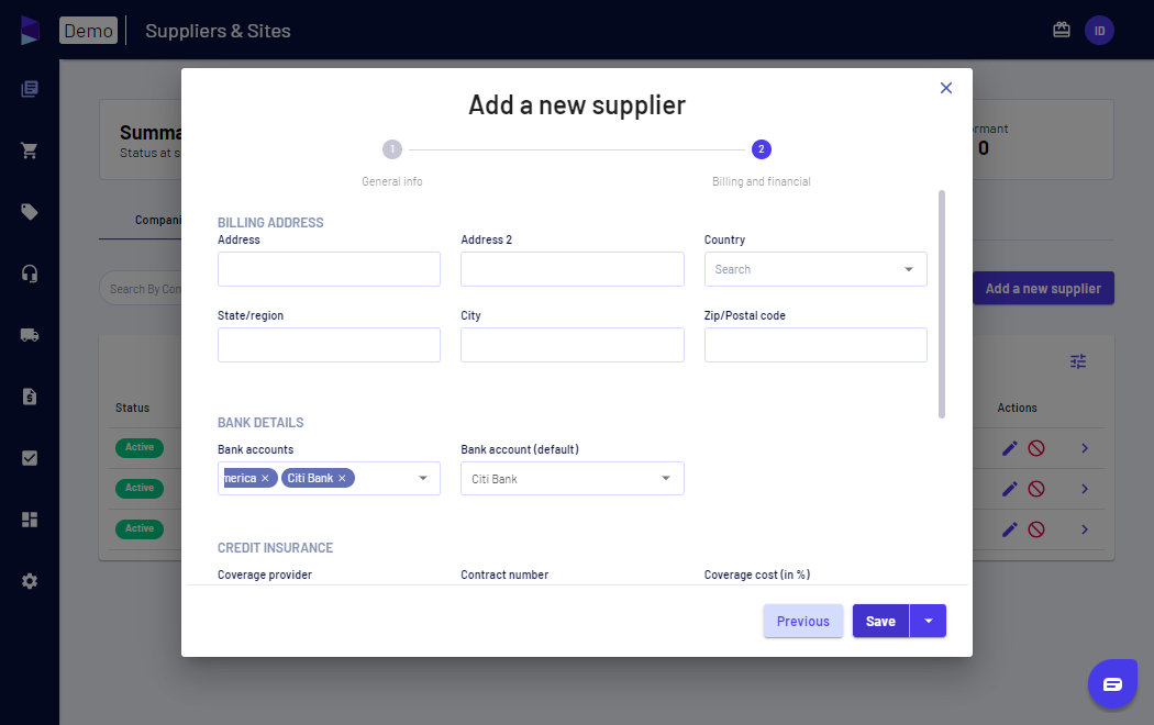 Fill in the details and click 'Save'