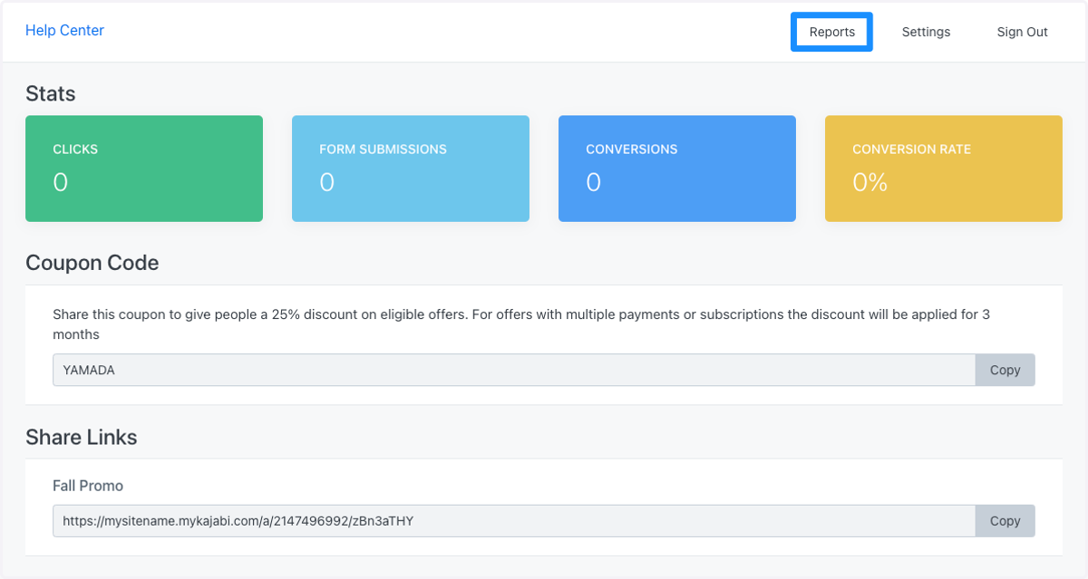 REPORTING. Access your Purchase Summary Report by exporting a CSV file from the Reports tab.