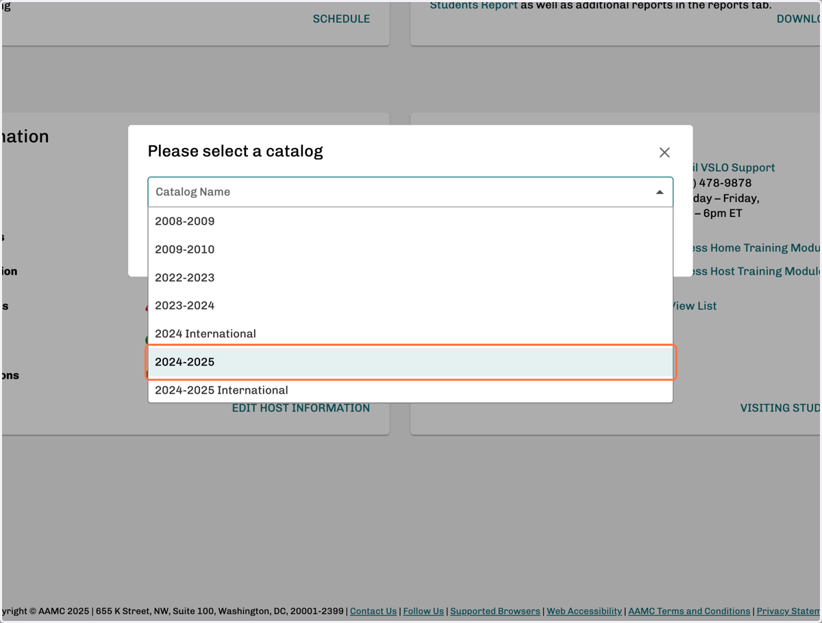 Click on 2024-2025 (also 2024-2025 International later)