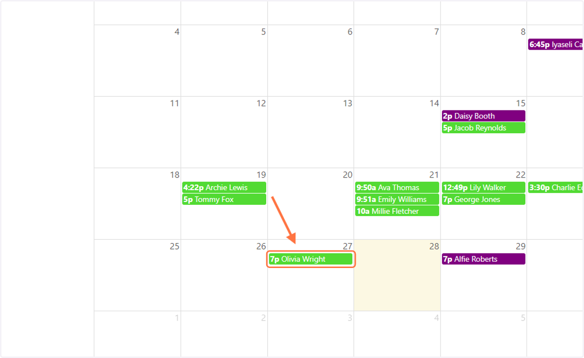 To convert a Telephonic appointment to a Video appointment, first click on the Telephonic appointment from your calendar.