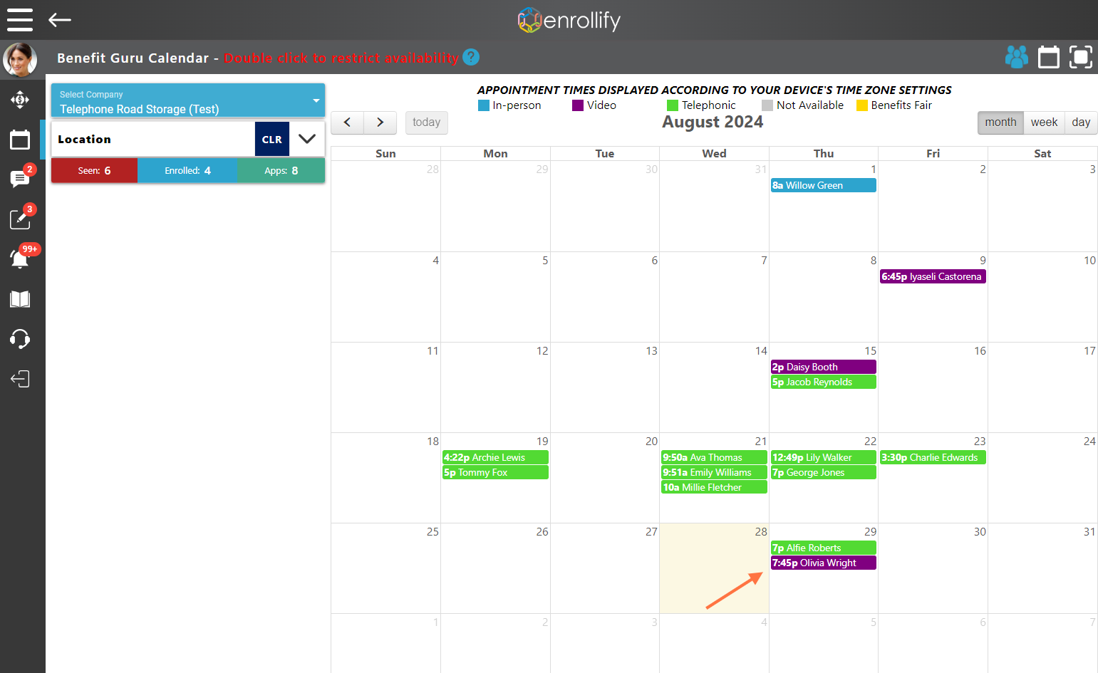 This Video appointment will now be visible on your calendar. Launch the video conference when you are ready!