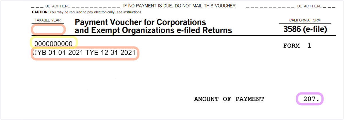 Look at your Tax Return Letter and Find your 3586 Voucher in your Tax Return