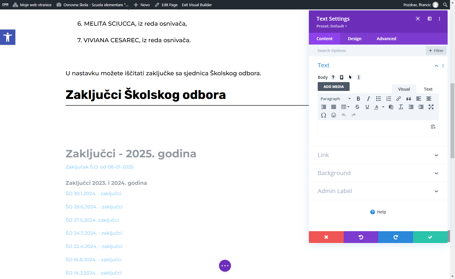 Kliknuti na Text