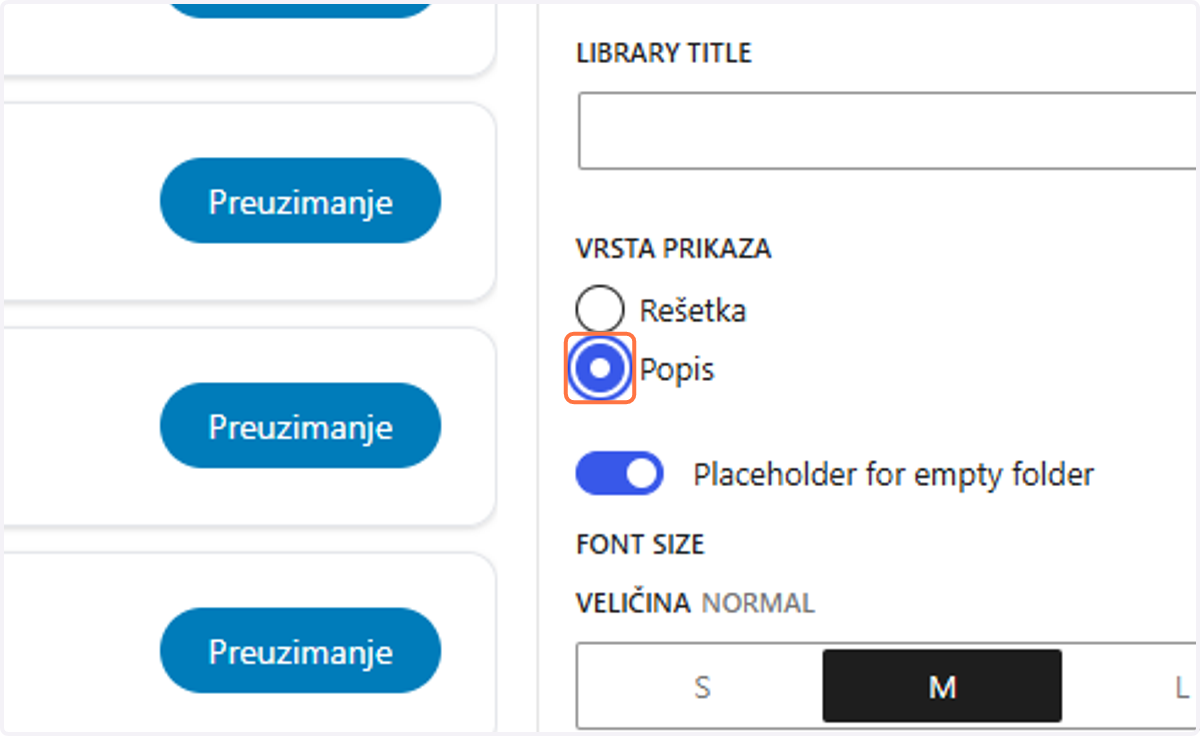 Odabrati Popis