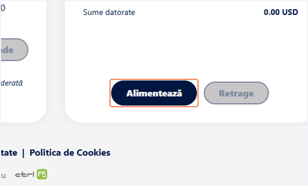 Click pe Alimentează