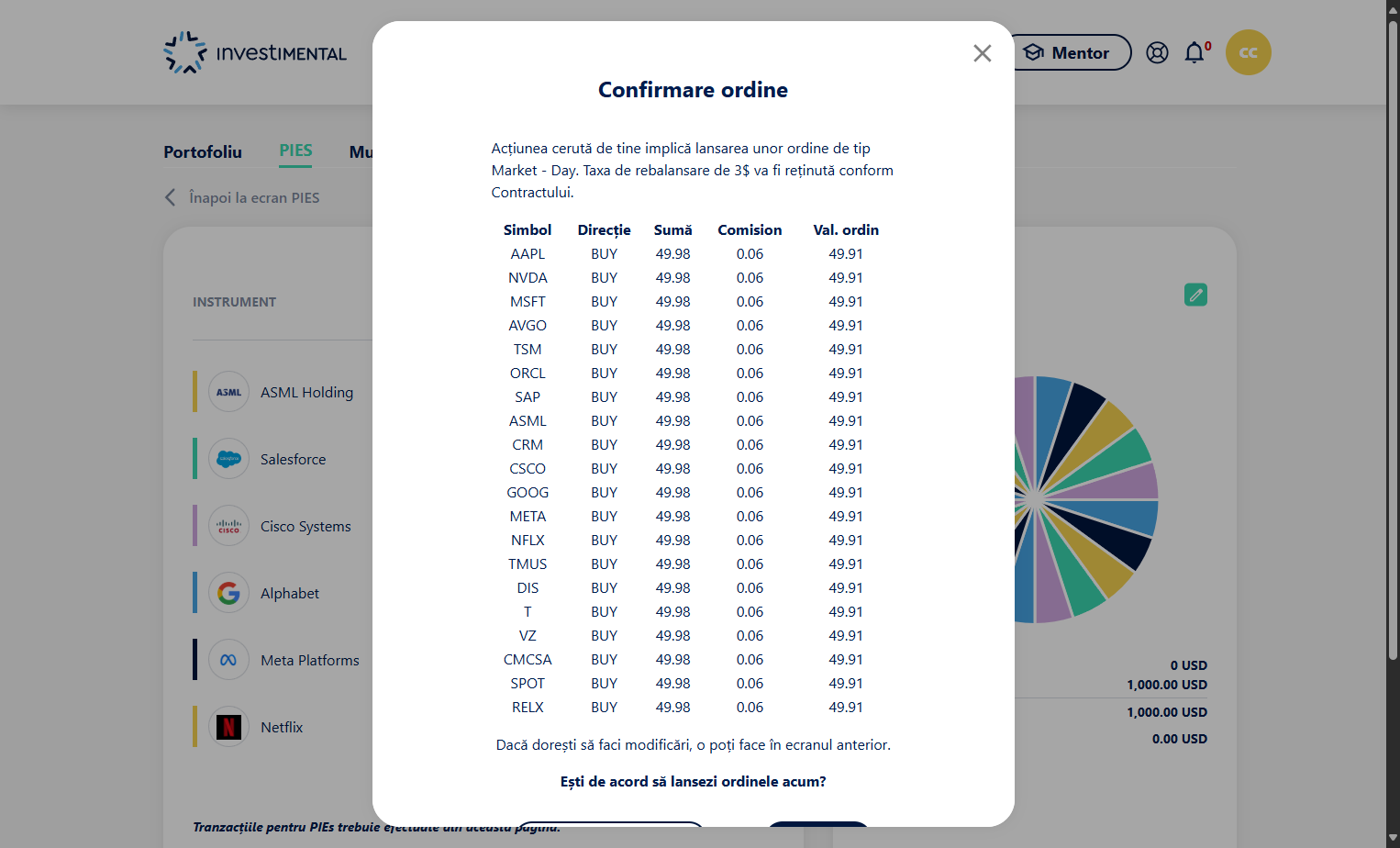Click on Confirmare ordine…