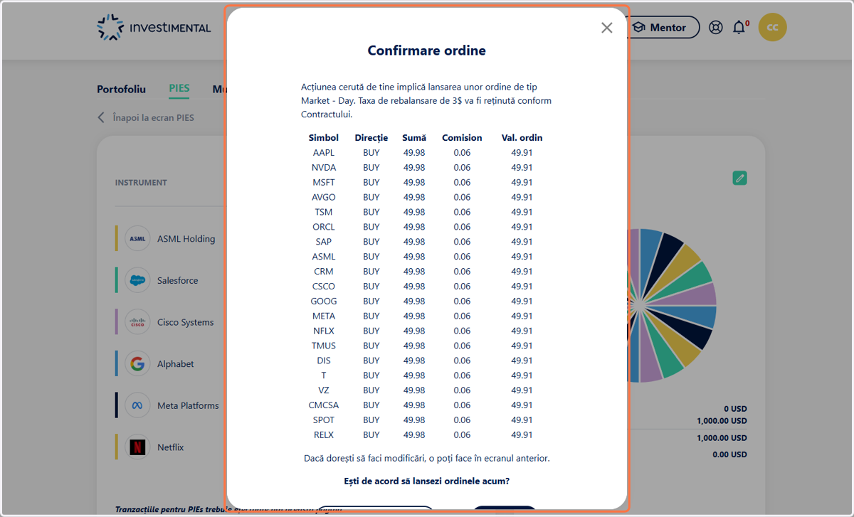 Click on Confirmare ordine…