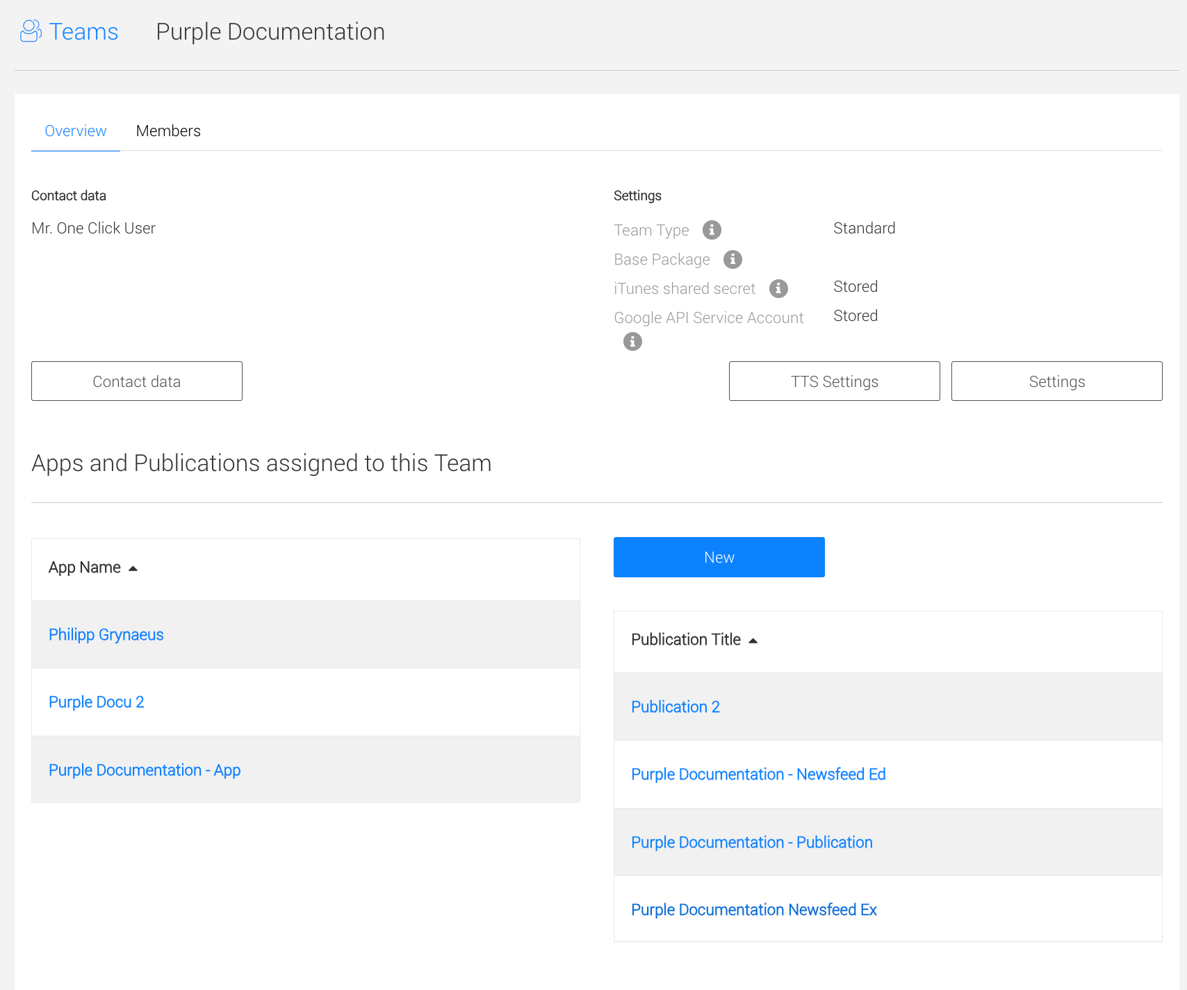 click on the Newsfeed Publication from the list for which TTS should be enabled