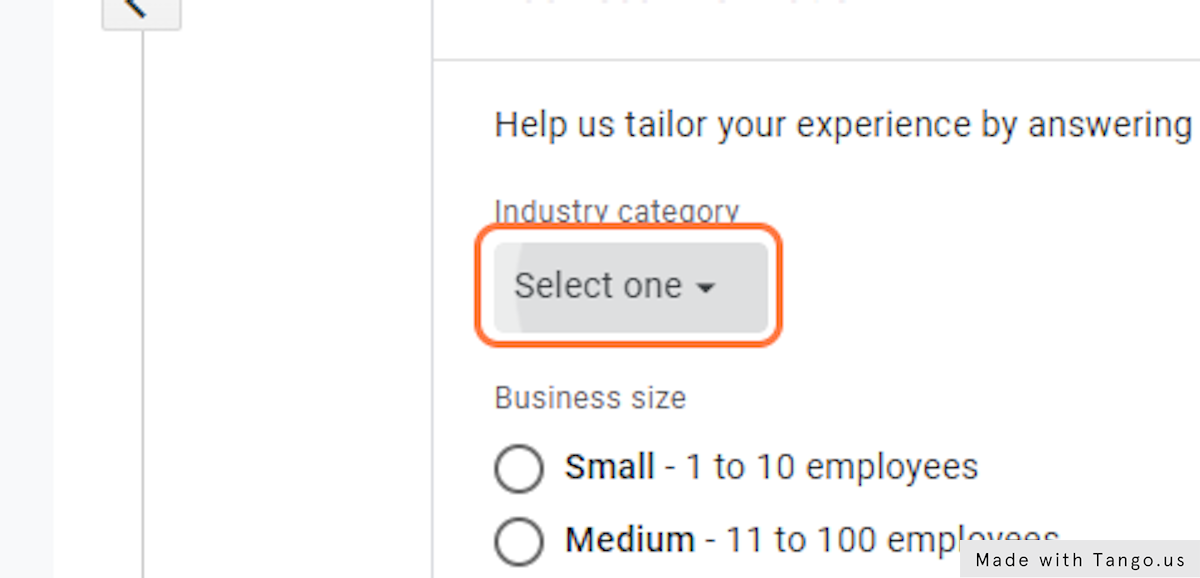 In the "Industry category" drop-down, select "Jobs & Education"