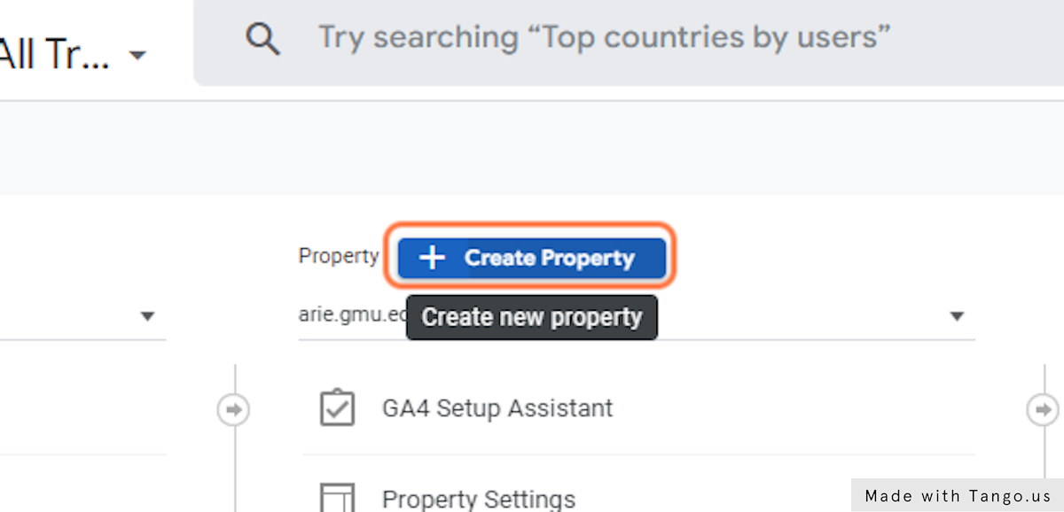 Click on Create Property