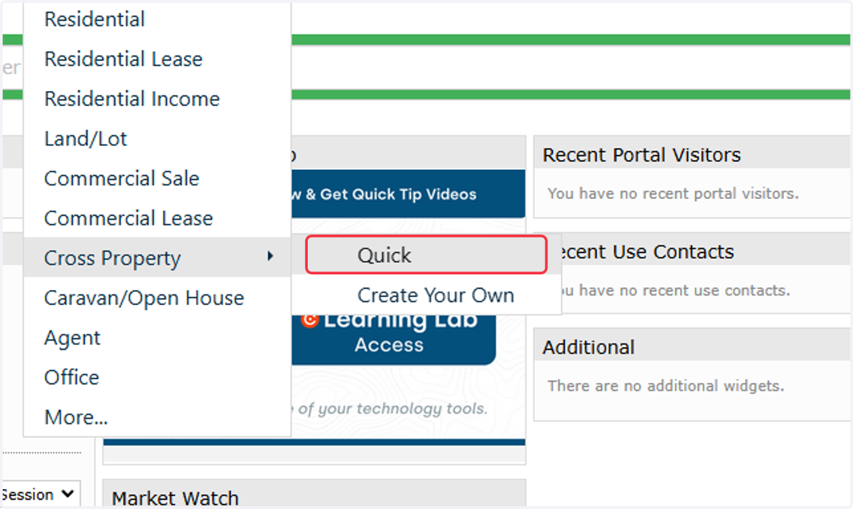Click on Quick