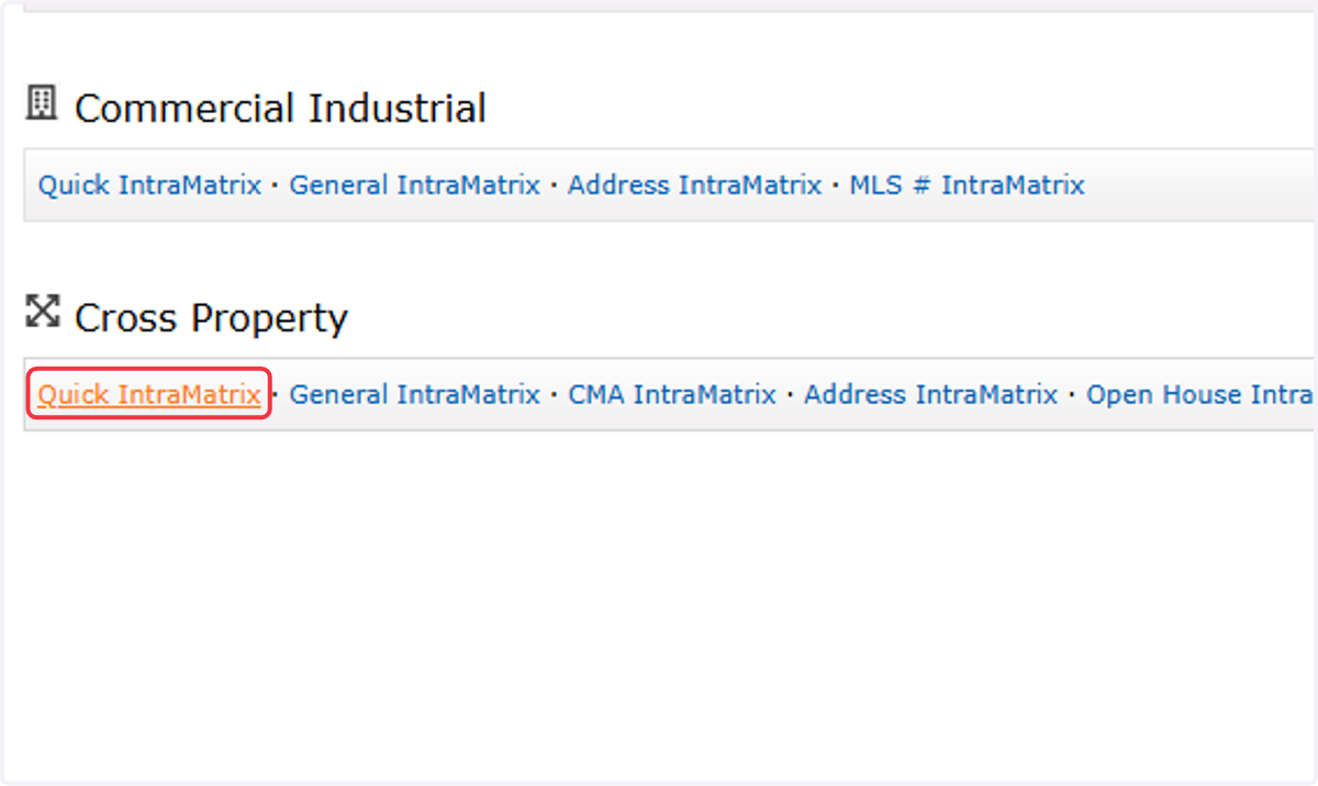 Click on Quick IntraMatrix