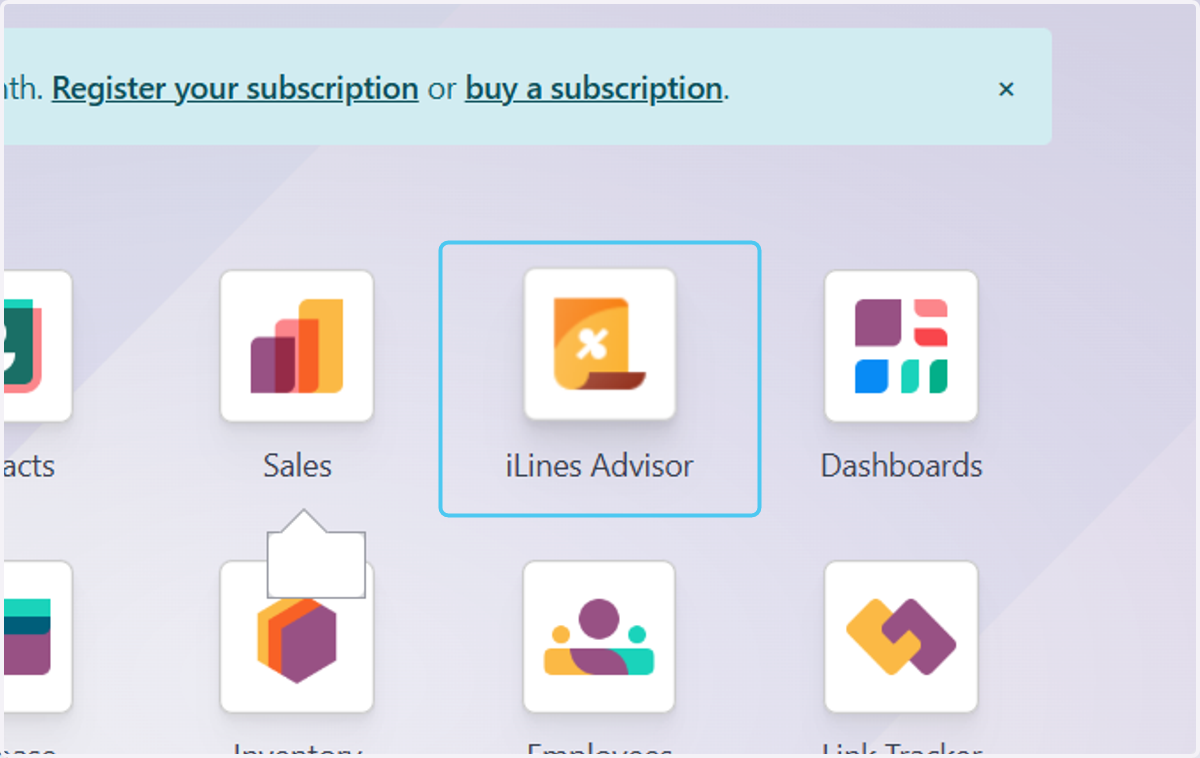 Click on iLines Advisor