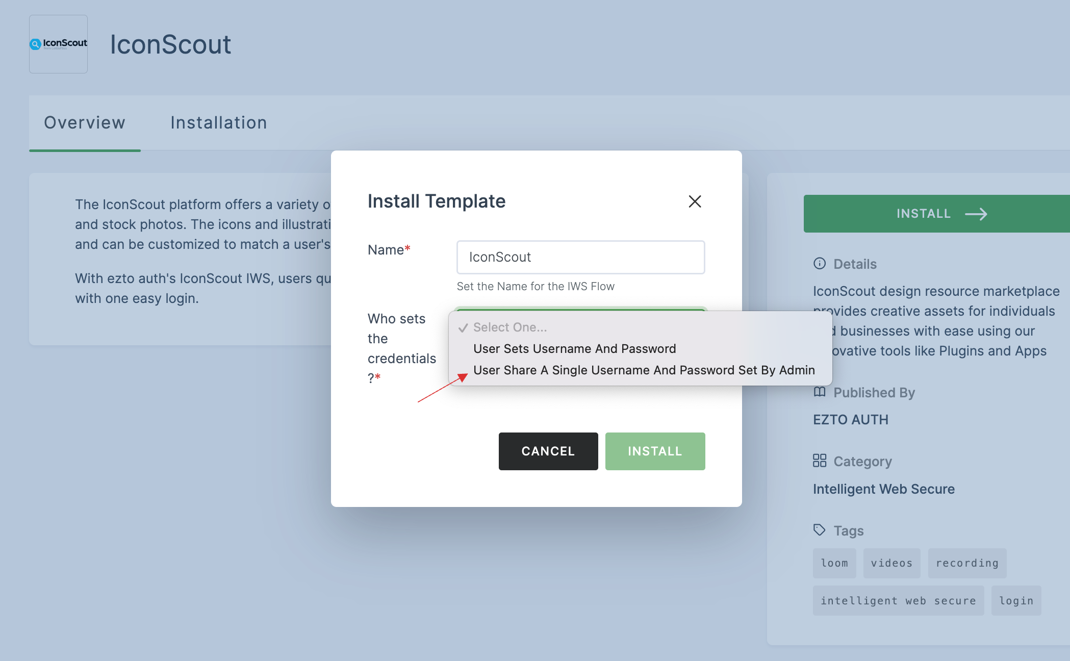 User Share A Single Username And Password Set By Admin